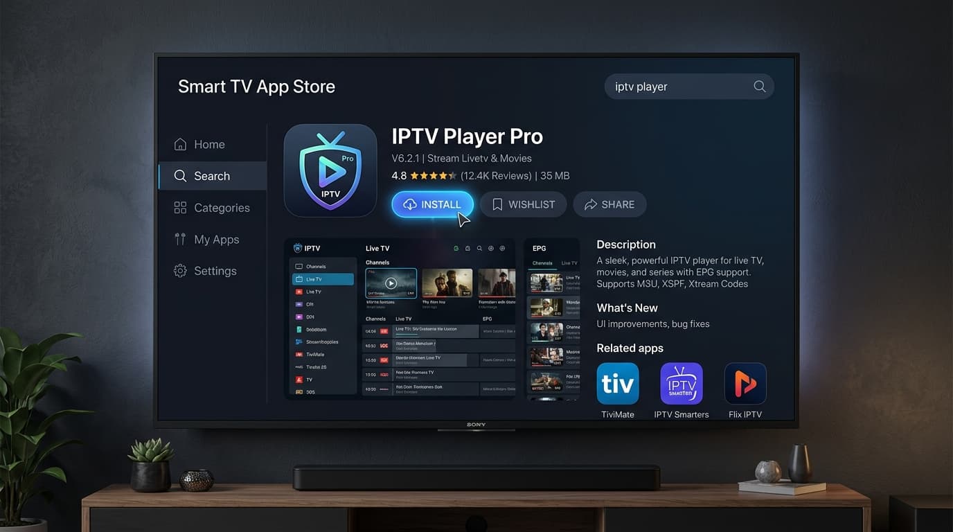 Install the Required Application illustration on Android TV / Google TV